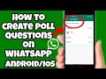 ✅ How to Create a Poll on WhatsApp (2025 Update) | Group & Chat Polls