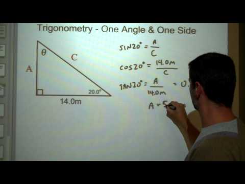 How do you find the side of a triangle with one side and one angle?