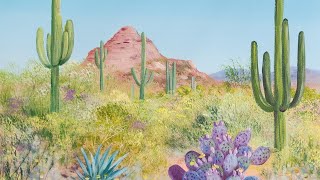 How to Paint a Desert Landscape Acrylic Painting LIVE Tutorial