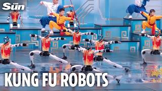 China's humanoid robots perform incredible martial arts stunts for Chinese New Year