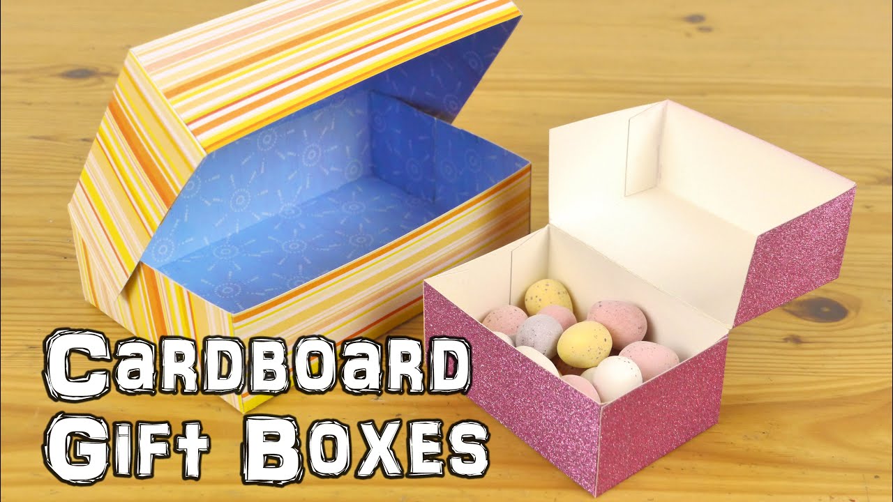 DIY Cardboard Gift Boxes - YouTube