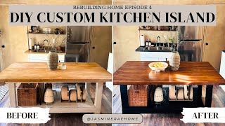 DIY KITCHEN ISLAND + COUNTER TOP UPDATE