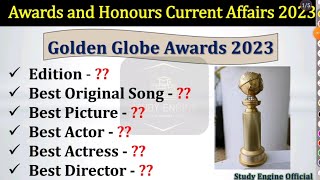 All about Golden Globe Awards 2023 | Awards and Honours 2023 | Current Affairs 2023