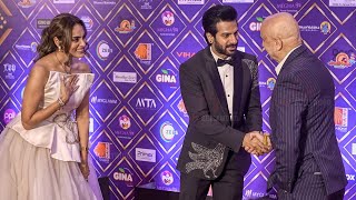 RESPECT MOMENT | Karan Veer Mehra Shrutika Arjun First Time Meet Anupam Kher at Iconic Gold Awards