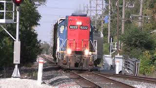 Old GTW# 6222 Really Slow Going Home  CN's Freeport Sub Hillside Illinois   #train