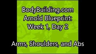 Arnold Blueprint Week 1, Day 2: Arms, Shoulders, Forearms, and Abs