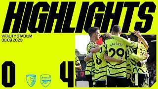 HIGHLIGHTS | Bournemouth v Arsenal (0-4) | Saka, Odegaard, Havertz and White score in resounding win