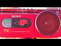 Sony Cassette Player/Recorder CFM-120TV Unboxing Radio Band TV/AM/FM made in Korea color Red Silver