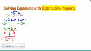 Multiple Step Equations- Distributive Property/Combining Like Terms