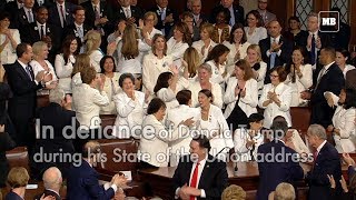 Democrat women in white show of solidarity at Trump address