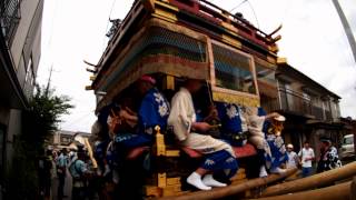 佐原の大祭夏祭り2014 寺宿町 橋上で反転