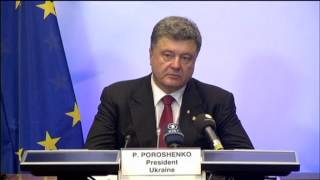 Ukraine close to full scale-war with Russia: Ukraine's President Poroshenko warns Europe