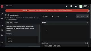 Codewars | Opposite number | Python 8 kyu