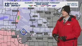 13 ON YOUR SIDE Forecast: Saturday Snow, Heaviest Towards US-10