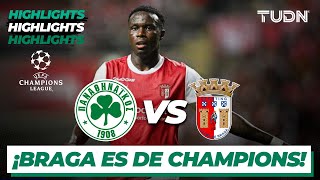 HIGHLIGHTS | Panathinaikos vs Braga | UEFA Champions League-Playoffs | TUDN