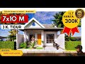 Desain Rumah Minimalis 7x10 M (1 lantai ) Bu Munif - Jasa Desain Rumah Bandung