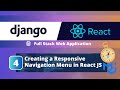 Full-Stack Django + React App Tutorial #4: Creating a Navigation Menu with Material UI Components