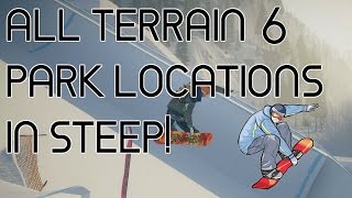 ALL 6 TERRAIN PARK SPOTS IN STEEP!