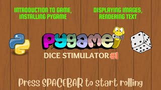 Dice Rolling Stimulator with python | Game dev with Pygame | Crazy Coders