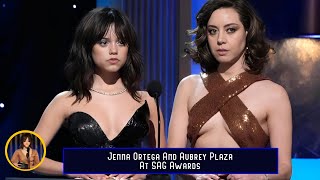 Jenna Ortega and Aubrey Plaza Presenting At The SAG Awards 2023