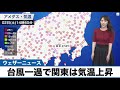 東京都心は8日ぶりに真夏日 関東から西日本で30℃前後まで上昇