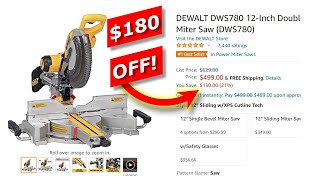 🎄 FINALLY! DeWalt DWS780 Miter Saw $499 Amazon, $130 OFF! Black Friday 2020