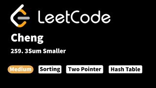 LeetCode 259. 3Sum Smaller