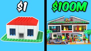 $1 vs $1000 Lego Home...