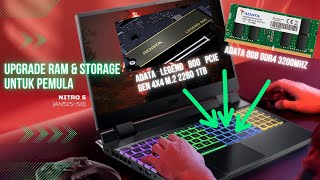 Upgrade RAM dan Storage SSD Laptop | Acer Nitro 5 AN515-58-78PT