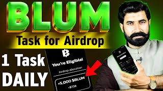 Blum Task For Airdrop, 1 Task Daily | Blum Airdrop Update | Blum bot | Airdrop News | Albarizon