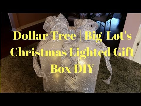 Dollar Tree | Big Lot’s Christmas Lighted Gift Box DIY Dollar Tree | Big Lot’s Christmas Lighted Gift Box DIY