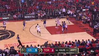 Kevin Durant scored his first points in 2019 Finals Game 5 Golden State Warriors vs Toronto Raptors