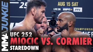 Stipe Miocic vs. Daniel Cormier 3 final faceoff | UFC 252 staredown