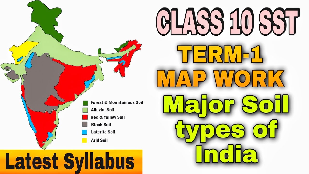 Class 10 Map Work|Major Soil Types Of India|Chapter 1 Resources ...