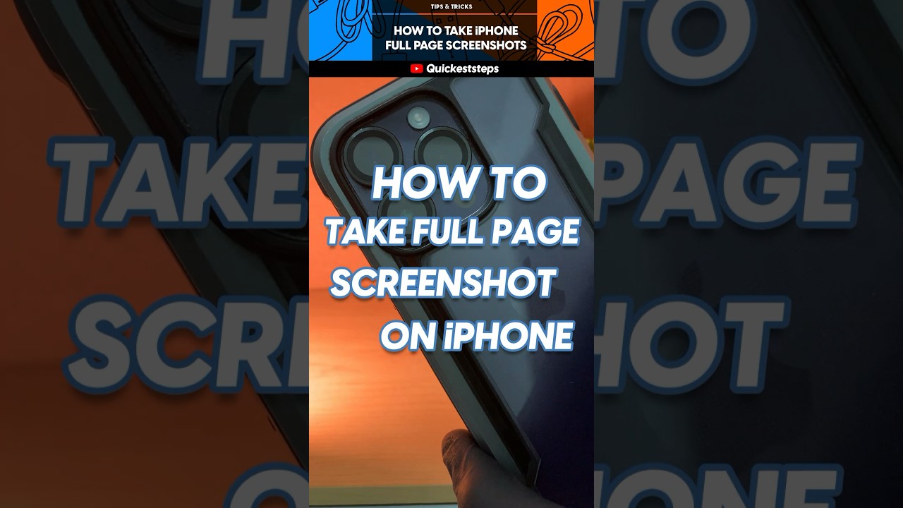iPhone Tips: How to Take Full Page Screenshots in Seconds‼️ #shorts