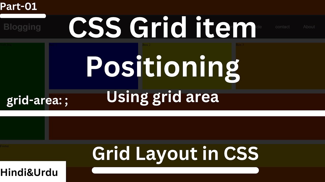 Master CSS Grid Positioning | CSS Grid | Grid Area | CSS Grid Part-4 ...