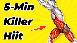 ➜ LOSE BELLY FAT FAST ➜ 5-Min Killer Hiit Workout ➜ Standing Exercises