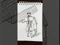 Speed drawing StickMan Steve from Minecraft #shorts #anime #drawing #steve