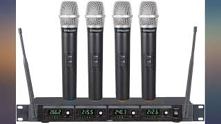 GTD Audio 4 Handheld Wireless Microphone Cordless mics System, Ideal for Church, review