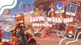 farming for mavuika!🍁⟡・˚₊ ✩ chill \u0026 cozy voiceover to listen to while you play ♡₊੭ | Genshin Impact