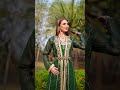 green kaftan dress embroidered caftan moroccan takchita with crystal work caftan fyp shorts