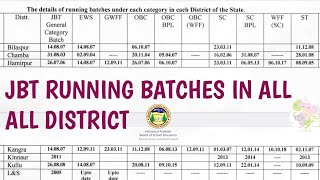 Running JBT Batches District and Category Wise | Hp jbt | Hp jbt running batch