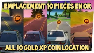 EMPLACEMENTS DES 10 PIÈCES D'XP EN OR / All 10 Gold XP Coins Locations FORTNITE SAISON 3