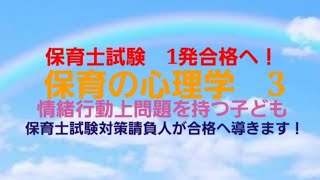 「2024年」保育士試験　1発合格へ！ 保育の心理学3 　子どもの情緒行動上の問題 愛着障害 解離性障害 PTSD 睡眠障害など