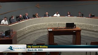 March 20, 2023 Bloomington City Council Meeting