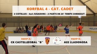 KORFBAL 4 CADET: CKC B - LLADO (3/des/2016) - Fed. Cat. Korfbal