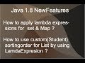 4.Custom Sorting(Student) Order for List,Set,Map by using Lambda Expression