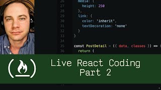 Live React Coding Part 2 (P5D95) - Live Coding with Jesse
