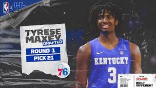 NBA Draft Watch 2020 - Tyrese Maxey Drafted No. 21 by Philadelphia 76ers