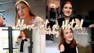 WEEKLY VLOG | Mediastudent at COLLEGE \u0026 GIRL TRIP Enschede, alone at a hotel!